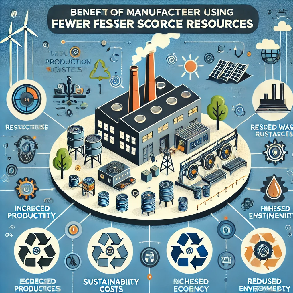 how would a manufacturer benefit by using fewer scarce resources